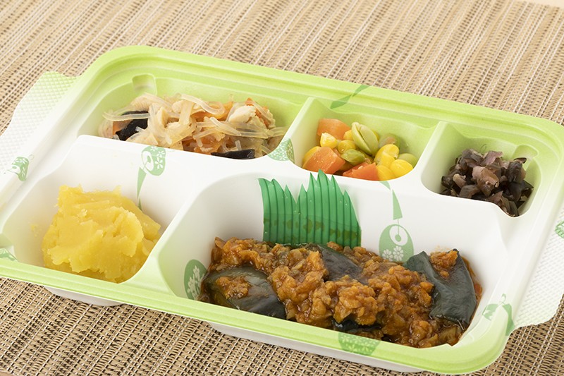 茄子と大豆ミートのカレー風味