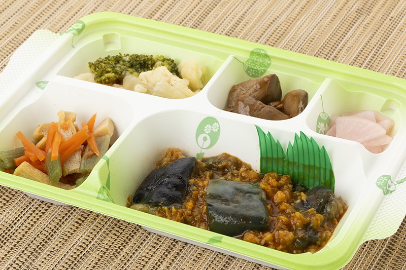 茄子と大豆ミートのカレー風味
